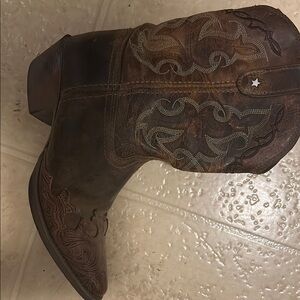 Tony Lama Brown Leather Cowboy Boots